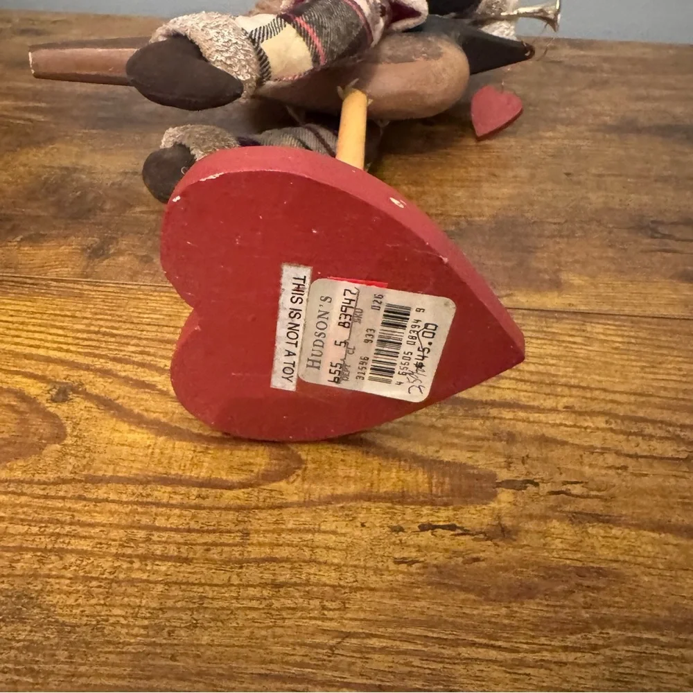 Hudson’s Santa Riding Bird Christmas Folk Art Figurine‎ Holiday Decor
